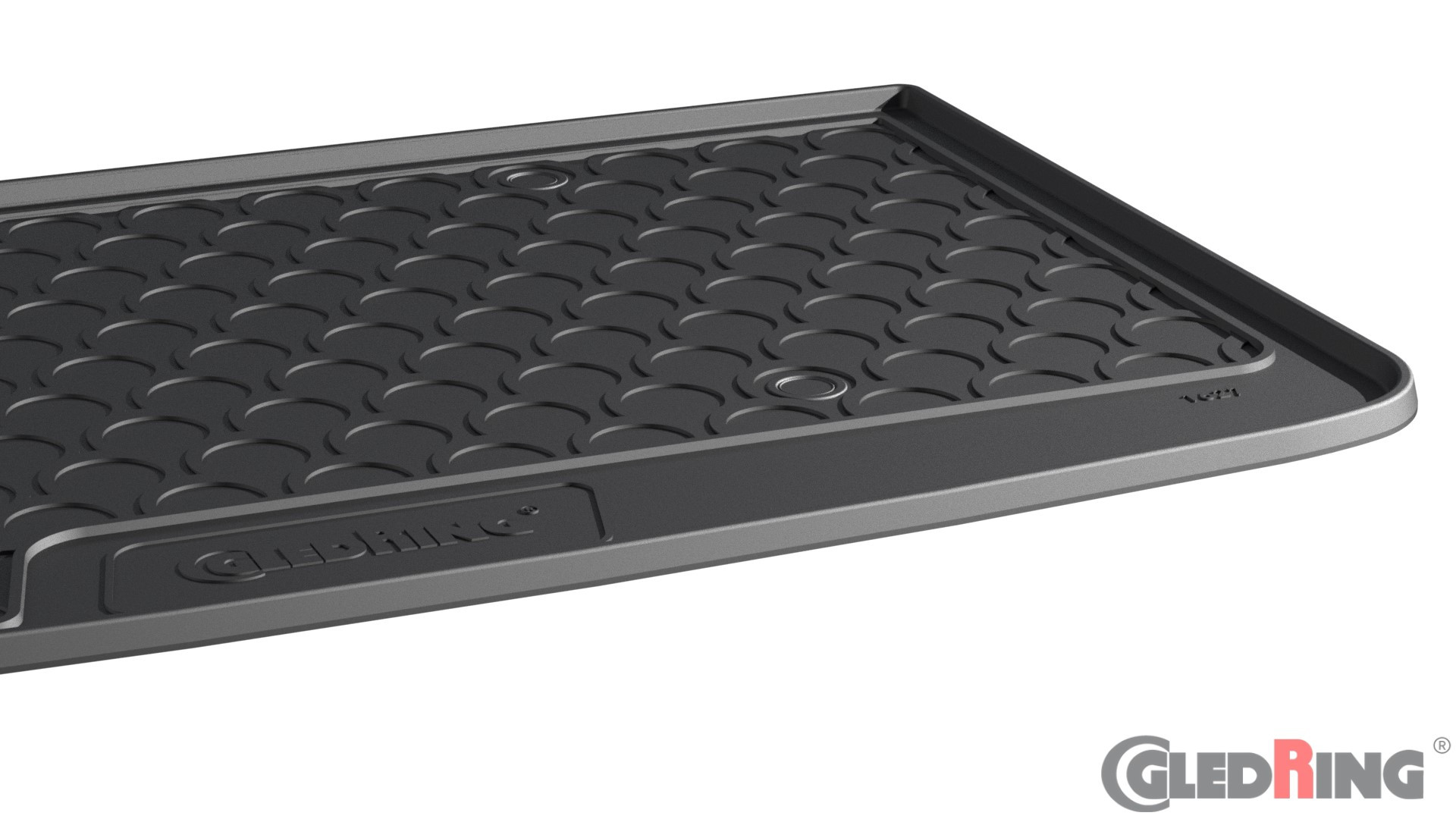 Original Gledring Premium Gummi Kofferraummatte - FIAT 500L (Unterer Boden, mit oder ohne Ersatzrad) FL 2017->